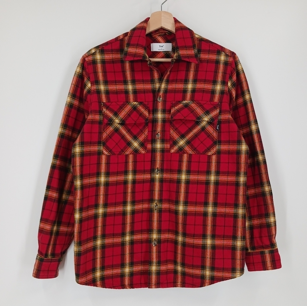 TNA Plaid Oversized Flannel Top